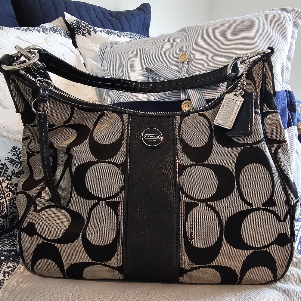 Coach Black and Gray Women's Bag